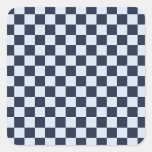 Adesivo Quadrado padrão xadrez de enxágue de jeans