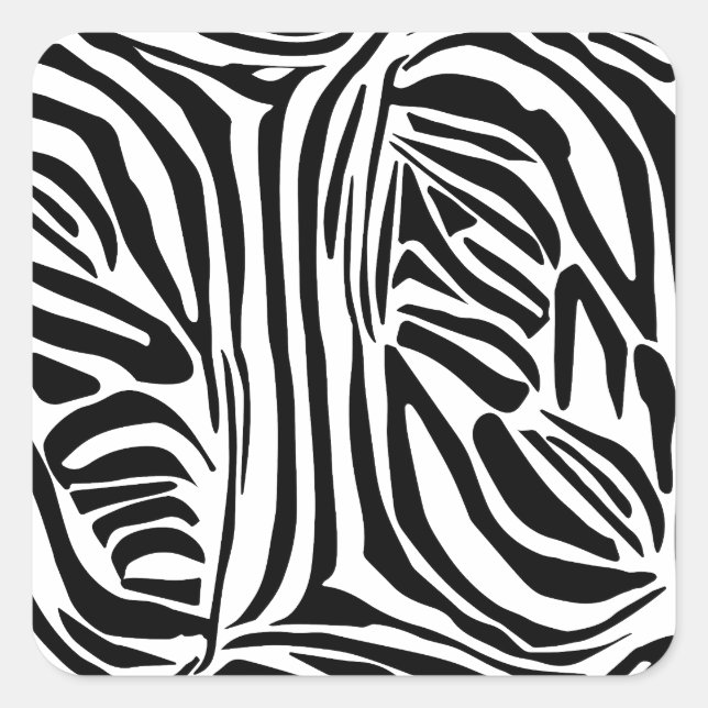 Adesivo Quadrado Padrão zebra (Frente)