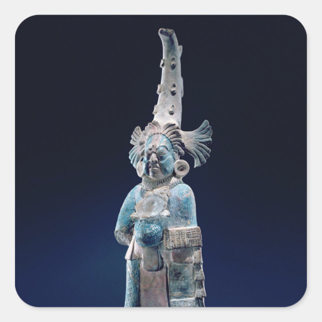 Adesivo Quadrado Padre em túnica cerimonial, Ilha de Jaina (Frente)