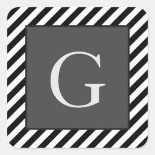 Adesivo Quadrado Padrinhos de casamento de Monogramas - Bandas do P