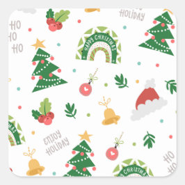 Adesivo Quadrado Padrões de decoração de decorações de árvores de N