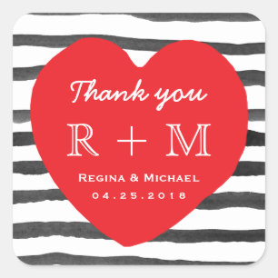 Adesivo Quadrado Padrões de desgaste de amor cardíaco Vinheta de