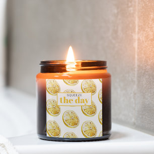 Adesivo Quadrado Padrões de limões amarelos modernos e apertar o 