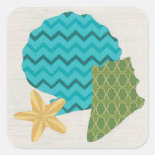 Adesivo Quadrado Padrões de Shell II