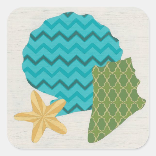 Adesivo Quadrado Padrões de Shell II (Frente)