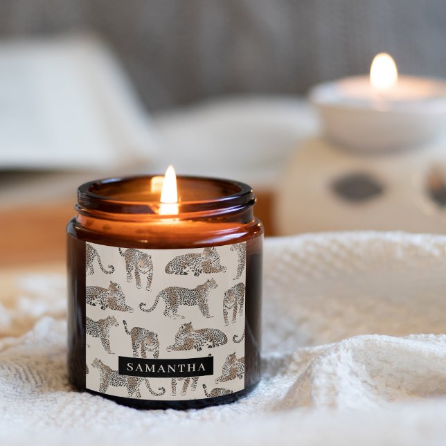 Adesivo Quadrado Padrões Selvagem de Animais Selvagens de Leopardo (Criador carregado)