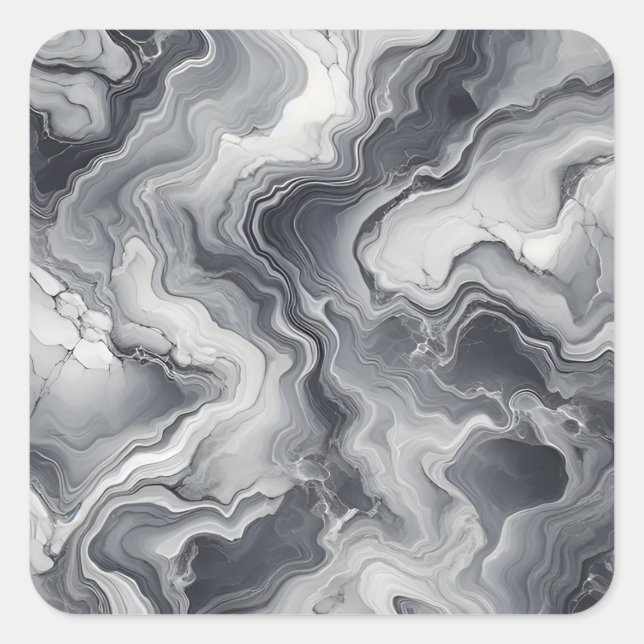 Adesivo Quadrado Padrões sem costura com Azulejo de cinza (Frente)