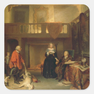 Adesivo Quadrado Pagando o Tithe (óleo no painel)