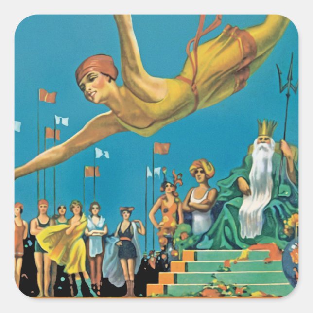 Adesivo Quadrado Pageant de Atlantic City (Frente)