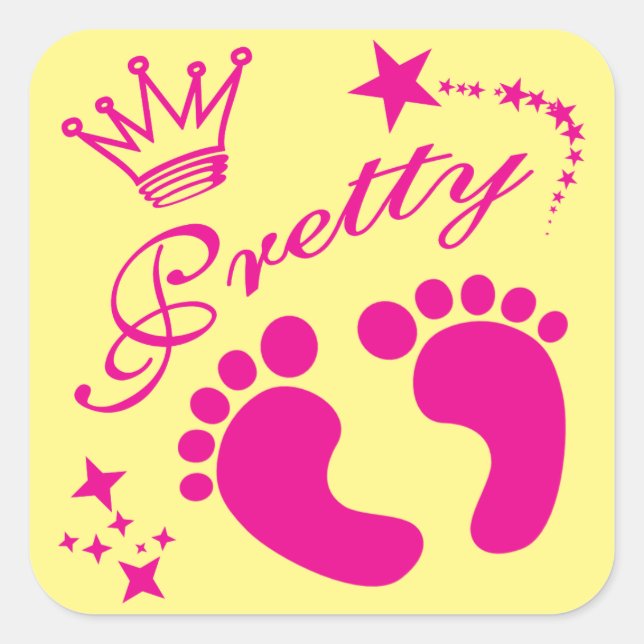 Adesivo Quadrado Pageant Stickers (Frente)