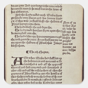 Adesivo Quadrado Página de texto Antigo Testamento