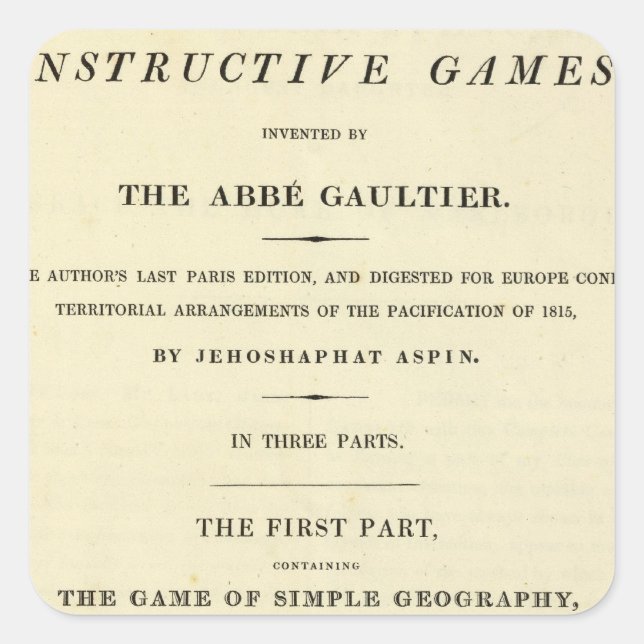Adesivo Quadrado Página de Título Curso completo de geografia (Frente)