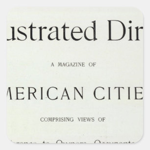 Adesivo Quadrado Página de Título da Califórnia em São Francisco