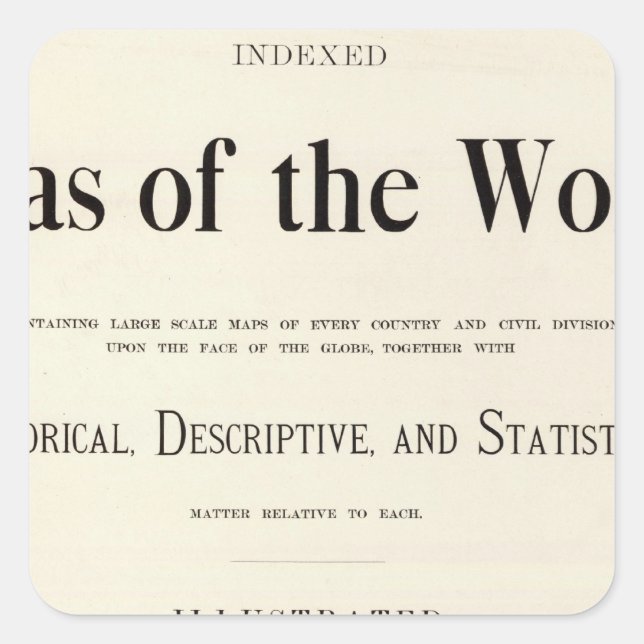 Adesivo Quadrado Página de Título do Atlas Indexado (Frente)