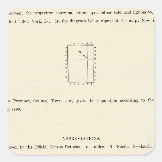 Adesivo Quadrado Página de Título do Atlas Indexado Verso (Frente)