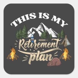 Adesivo Quadrado Página inicial de aposentadoria