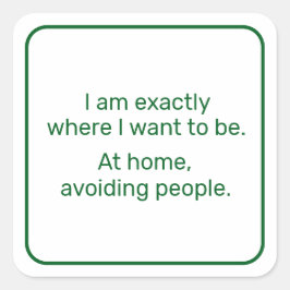 Adesivo Quadrado Página inicial (verde)