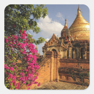 Adesivo Quadrado Pagode Dhamma Yazaka em Bagan (Pagan), Mianmar