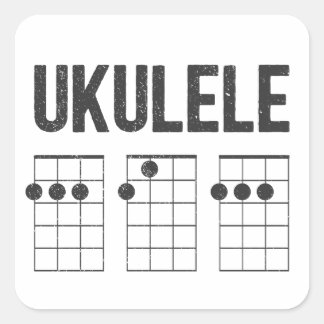 Adesivo Quadrado Pai de cromatos Ukulele
