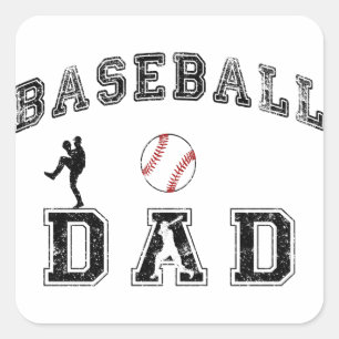 Adesivo Quadrado Pai do basebol