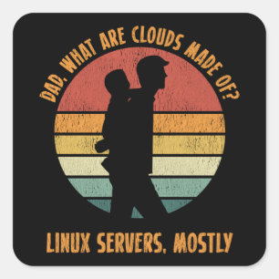 Adesivo Quadrado Pai do programador de computador do desenvolvedor 