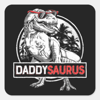 Adesivo Quadrado Pai Encantado Surus T rex Pai Dinossauro