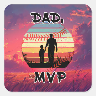 Adesivo Quadrado Pai, meu MVP - Pai
