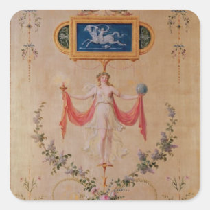 Adesivo Quadrado Painel do boudoir de Marie-Antoinette