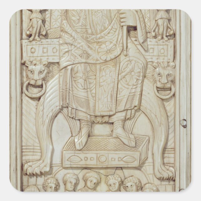 Adesivo Quadrado Painel do Diptych do cônsul Areobindus (Frente)