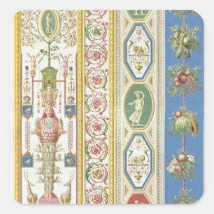 Adesivo Quadrado Painel do Loggia de Raphael no vaticano, engr