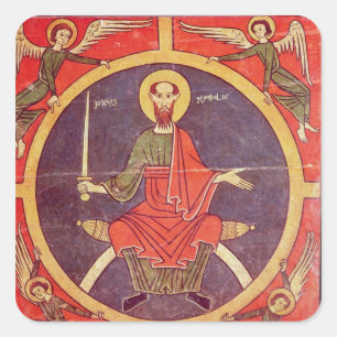 Adesivo Quadrado Painel lateral de um altarpiece