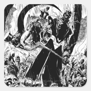 Adesivo Quadrado Painel preto do corpo da lanterna - preto e branco