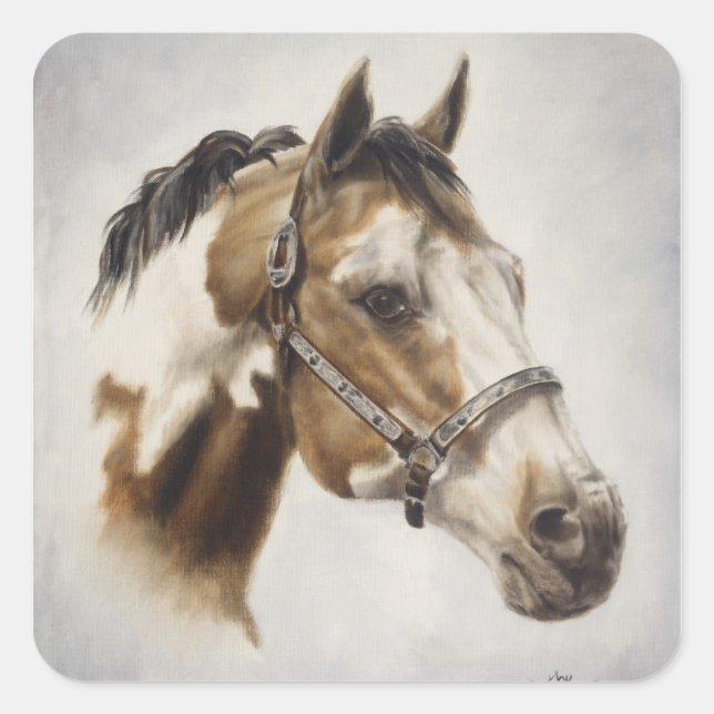 Adesivo Quadrado Paint Horse Sticker (Frente)
