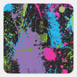 Adesivo Quadrado Paint Splater
