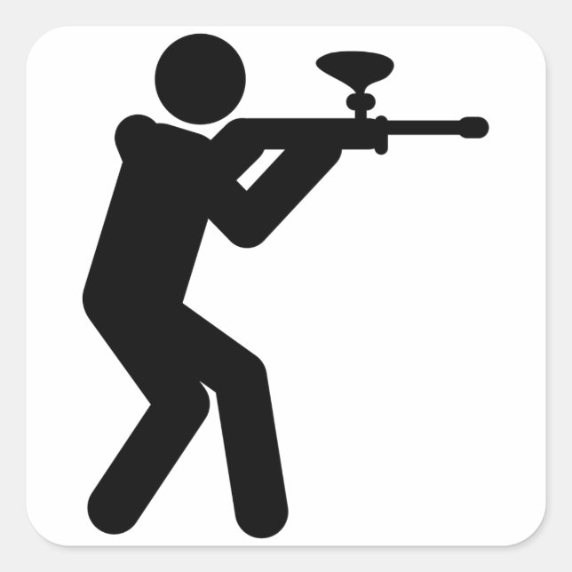 Adesivo Quadrado Paintball (Frente)