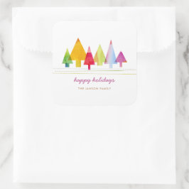 Adesivo Quadrado Painted Pines Sticker