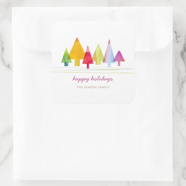 Adesivo Quadrado Painted Pines Sticker (Bolsa)