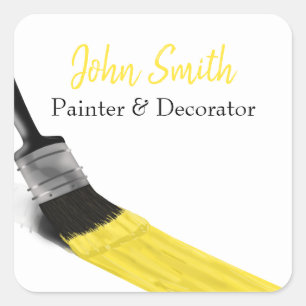 Adesivo Quadrado Painting Painter Service Company Brussel Amarelo