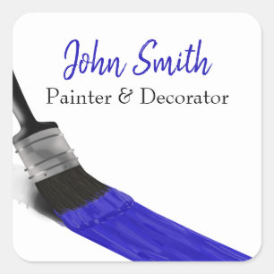 Adesivo Quadrado Painting Painter Service Company Brussel Blue