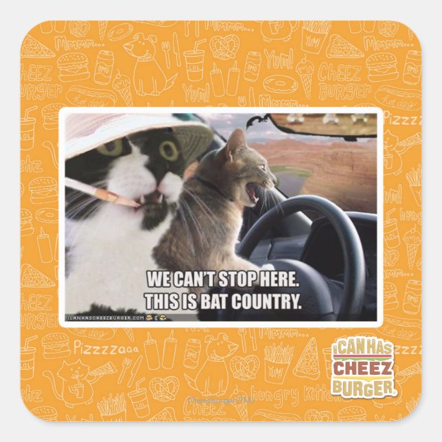 Adesivo Quadrado País do Bat (Frente)