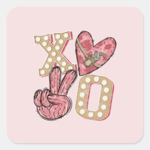 Adesivo Quadrado País XOXO - Amor Selvagem Ocidental