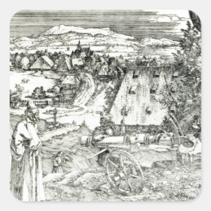 Adesivo Quadrado Paisagem com canhão, 1518