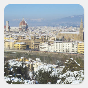 Adesivo Quadrado Paisagem de Florença de Piazzale
