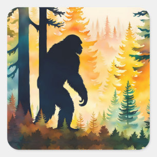 Adesivo Quadrado Paisagem de outono Sasquatch Sunset