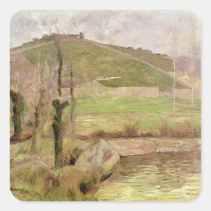 Adesivo Quadrado Paisagem de Paul Gauguin   perto de Pont-Aven,
