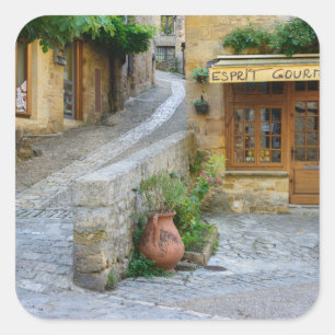 Adesivo Quadrado Paisagem em Dordogne, autocolante francês