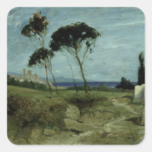 Adesivo Quadrado Paisagem em Nettuno, 1887