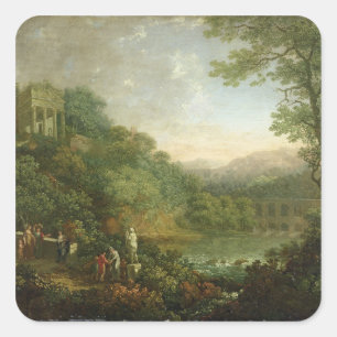 Adesivo Quadrado Paisagem ideal, 1776