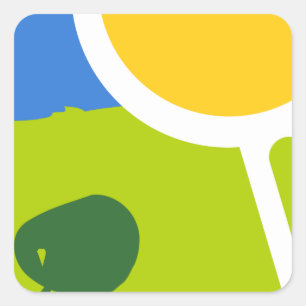 Adesivo Quadrado Paisagem natural