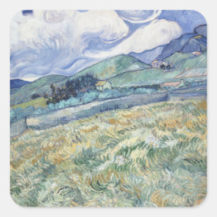 Adesivo Quadrado Paisagem por trás do Santo Paul Vincent van Gogh